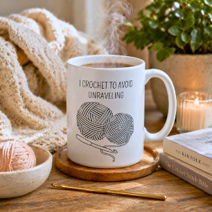 Mug Je Crochet pour éviter de démêler l'humour