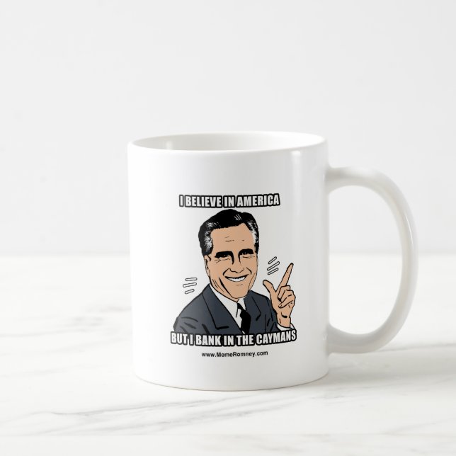 MUG JE CROIS À L'AMÉRIQUE MAIS J'ENCAISSE DANS LES (Droite)