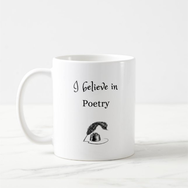 Mug Je crois en la musique de poésie (Gauche)