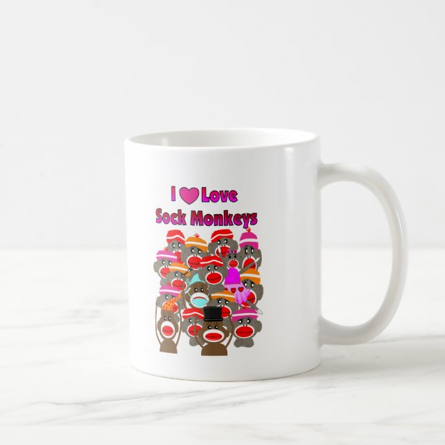 Mug "JE des cadeaux AIME de CHAUSSETTE SINGES   " (Droite)