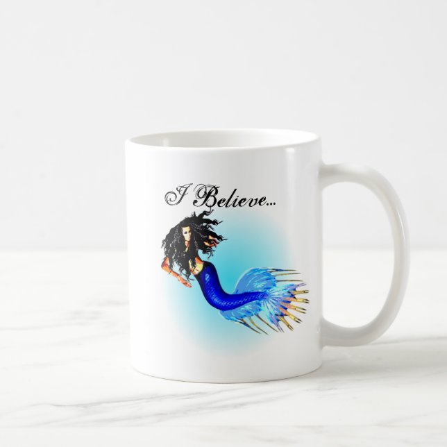 Mug Je des femmes personnalisé crois en sirènes (Droite)