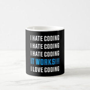 Mug Je déteste coder un cadeau amusant pour un program