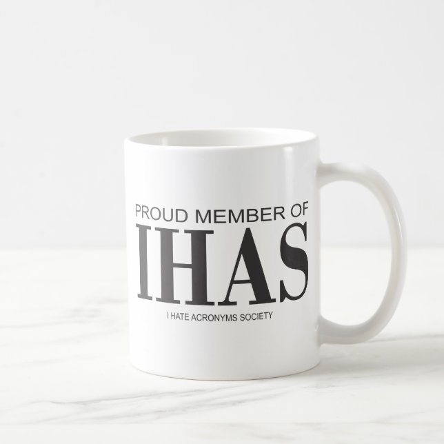 Mug Je déteste des acronymes (Droite)