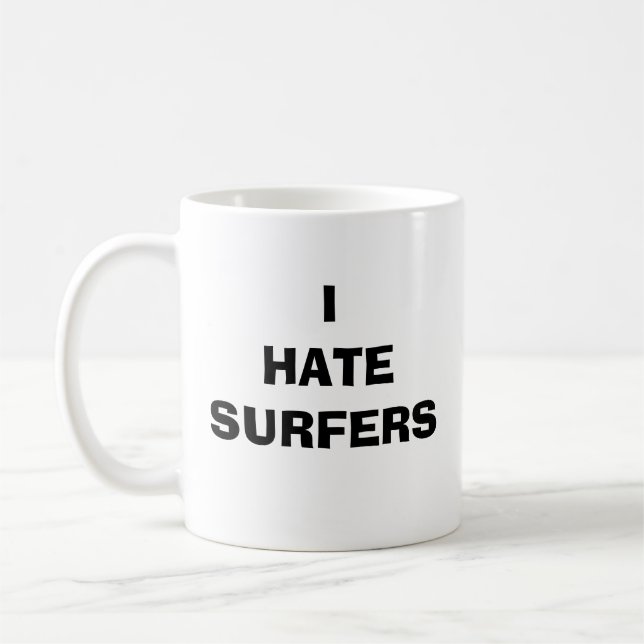 MUG JE DÉTESTE DES SURFERS (Gauche)