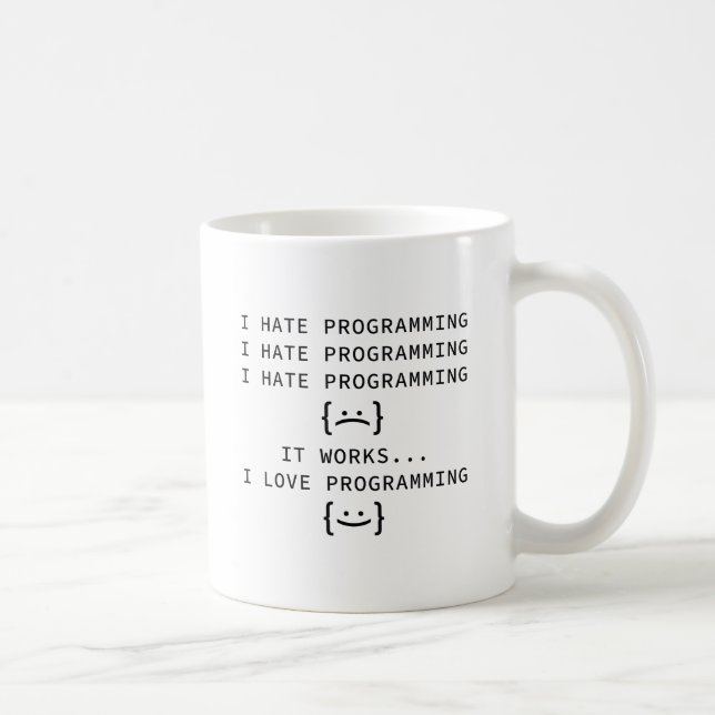 Mug Je déteste la programmation (Droite)