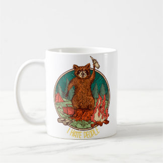 Mug Je déteste les gens Raton laveur Camping