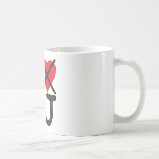 Mug Je déteste NJ - New Jersey (Droite)