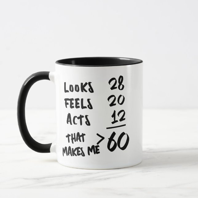 Mug Je dois avoir 40 tasses, 40 ans Café (Gauche)