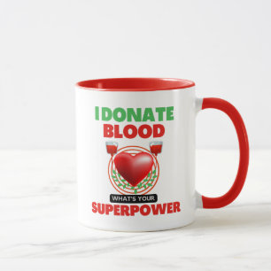 Mug Je donne du sang Quelle est votre superpuissance ?