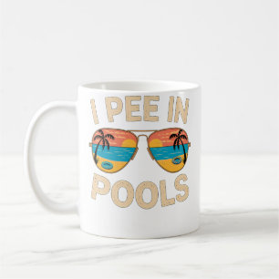 Mug Je Fais Pipì Dans Les Piscines Vacances D'été Drôl
