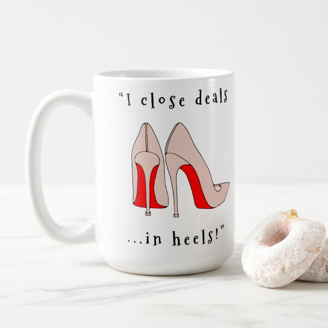 Mug Je ferme des affaires en talons ! (Avec donut)