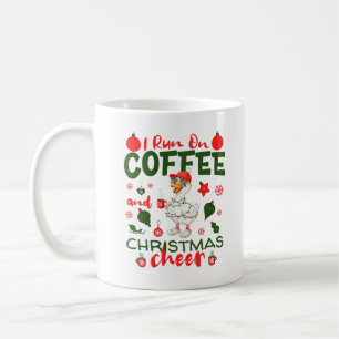 Mug Je fonctionne au café et à la joie de Noël Canard
