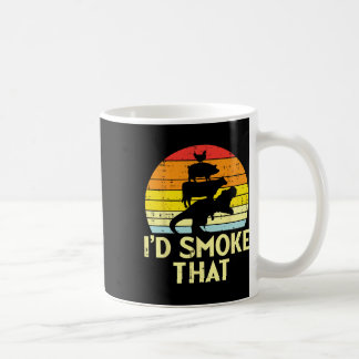 Mug Je fumerais ce poulet porc boeuf Trex Rétro dinosa