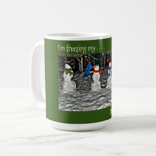 Mug Je gèle mes cloches de sonnerie - gens de neige