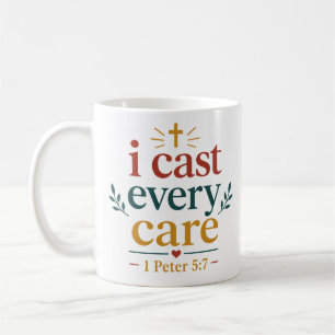 Mug Je jette chaque souci Citation inspirante de verse