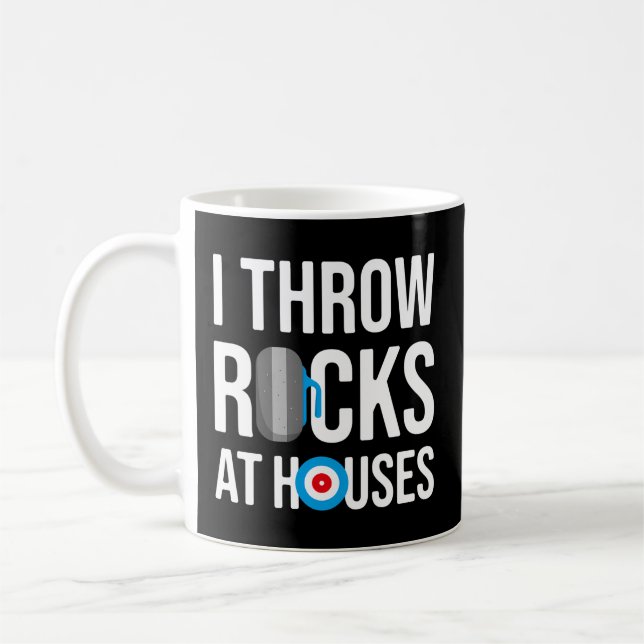 Mug Je Jette Des Rochers Dans Les Maisons Joueur De Cu (Gauche)
