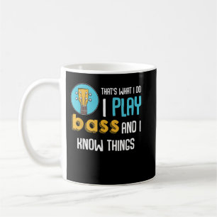 Mug Je Joue de la Guitare Basse Lecteur de Musique Drô
