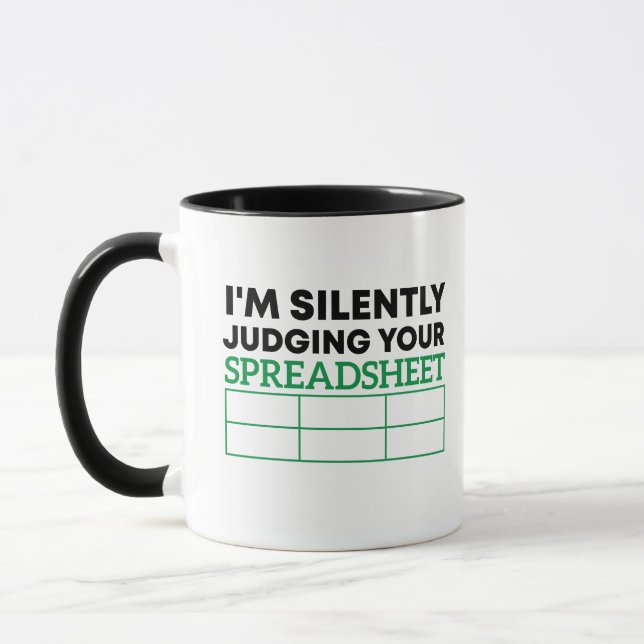 Mug Je juge en silence votre analyste de données de fe (Gauche)