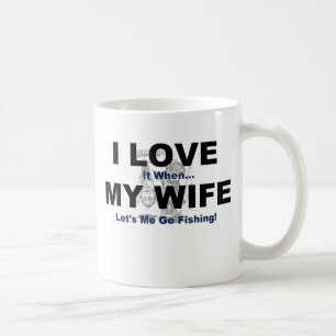 Mug JE L'AIME quand MON ÉPOUSE me laisse partir pêcher