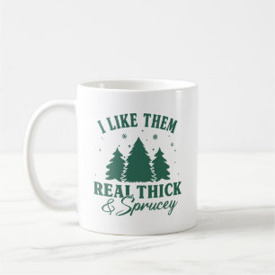 Mug Je les aime vraiment épais et pulpeux, Noël drôle