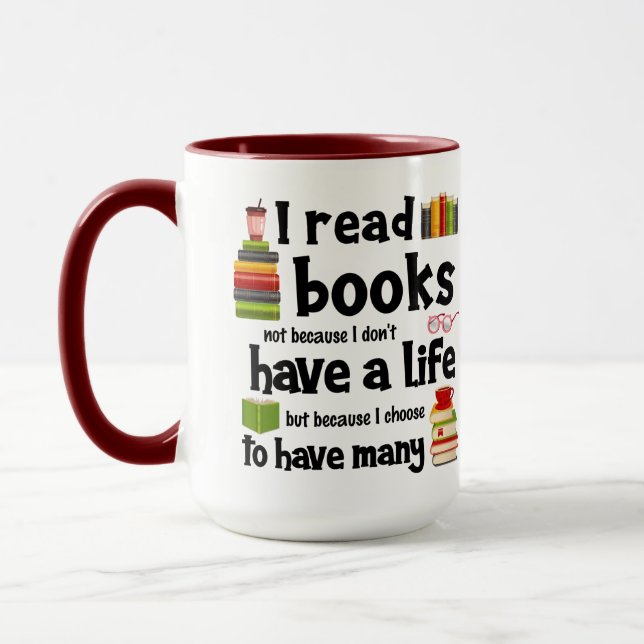 Mug Je Lis Des Livres Parce Que Je Dirige Beaucoup De  (Gauche)