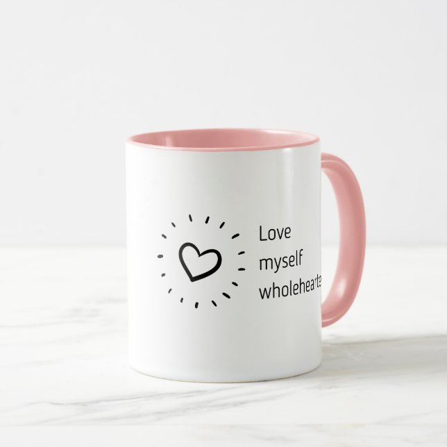 Mug Je m'aime de tout coeur (Devant droit)