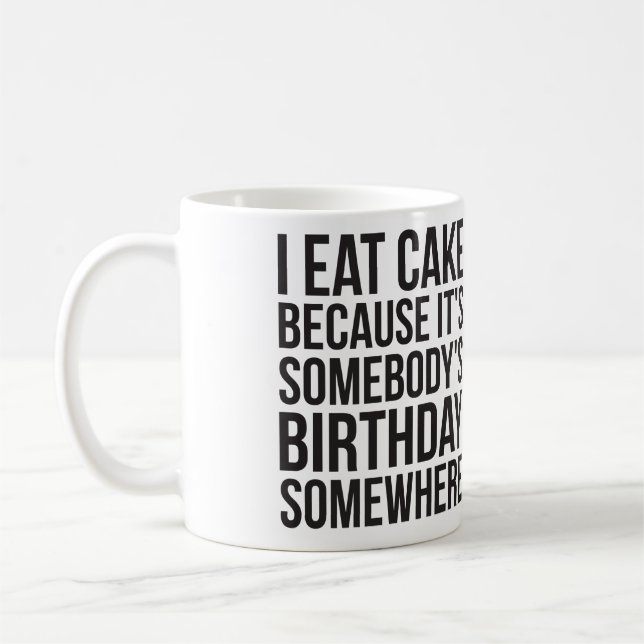 Mug Je Mange Du Gâteau (Gauche)