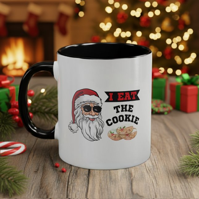 Mug Je Mange Le Cookie Drôle Dirty Plaisanterie Père N (I Eat The Cookie Funny Dirty Joke Santa Christmas Mug
)