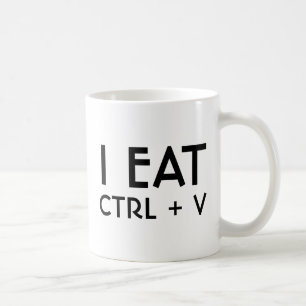 Mug Je Mange Paste Clavier Pun De Raccourcis