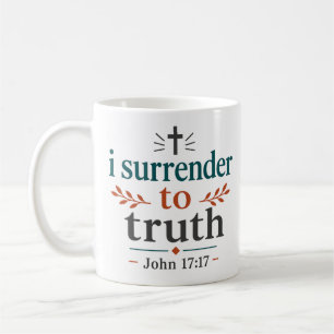 Mug Je me rends à la vérité Citation élégante basée su
