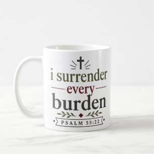 Mug Je me rends de tout fardeau Citation chrétienne mo