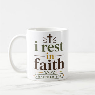 Mug Je me repose dans la foi Citation de verset bibliq