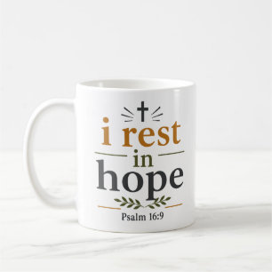 Mug Je me repose dans l'espérance Citation inspirante