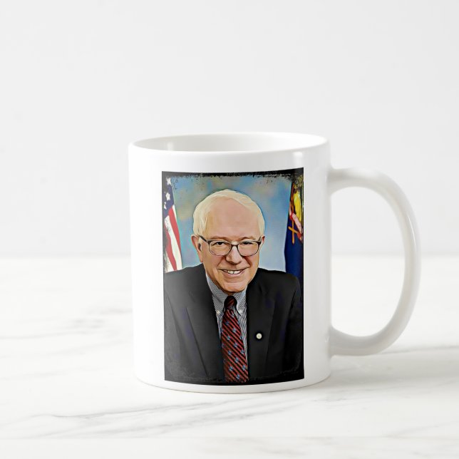 Mug Je me tiens avec Bernie Sanders politiquement Café (Droite)