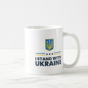 Mug Je me tiens avec le drapeau de l'Ukraine - Drapeau