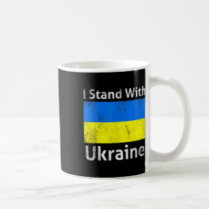 Mug Je me tiens avec le drapeau de l'Ukraine Libre Sou