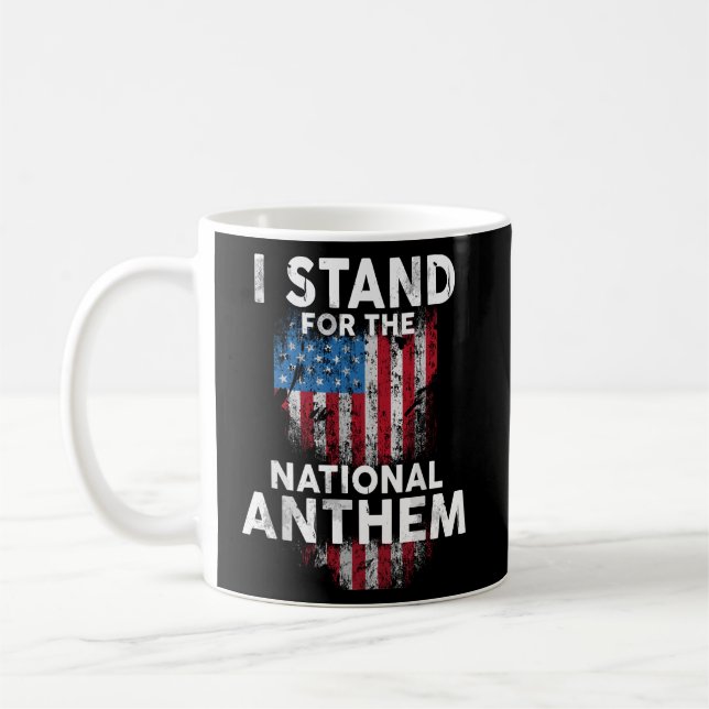 Mug Je me tiens pour l'hymne national (Gauche)