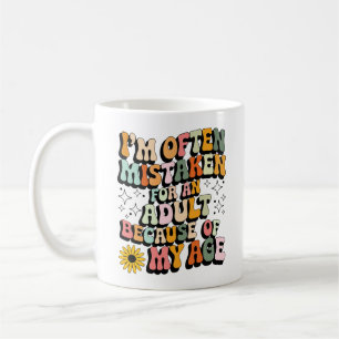 Mug Je me trompe souvent pour un adulte à cause de mon