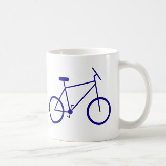 Mug Je monte mon vélo pour travailler. (Bleu)
