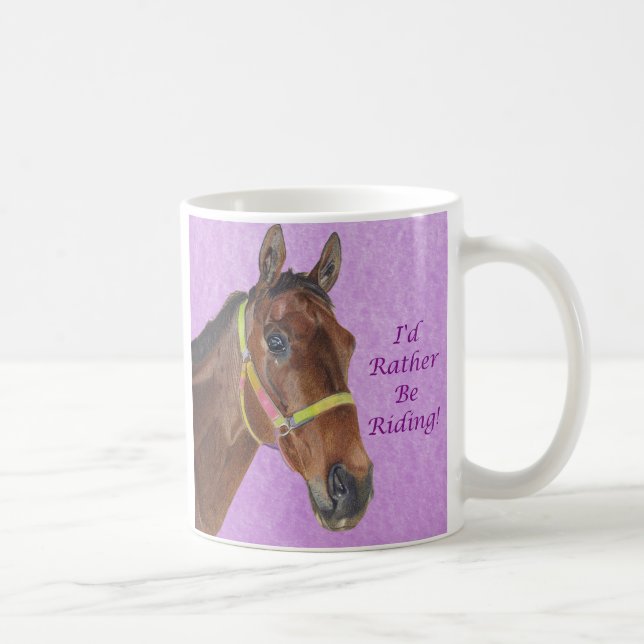 Mug Je monterais plutôt ! Cheval (Droite)