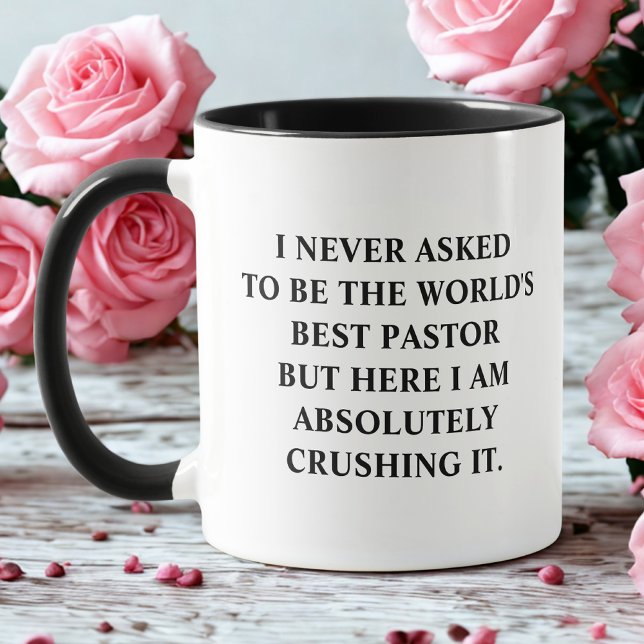 Mug Je n'ai jamais demandé d'être le meilleur pasteur  (Créateur téléchargé)