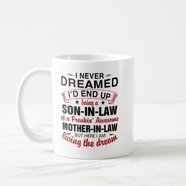 Mug Je n'ai jamais rêvé que je finirais par être un fi (Gauche)