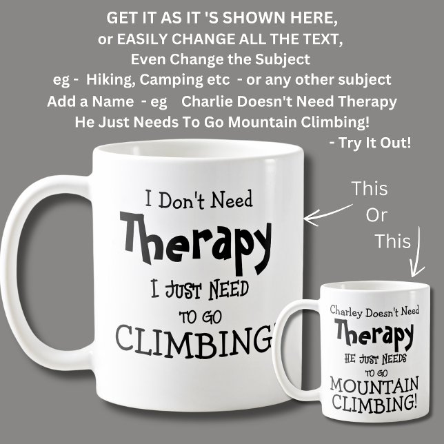 Mug Je n'ai pas besoin de thérapie juste besoin d'alle (Créateur téléchargé)