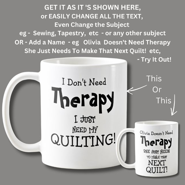 Mug Je n'ai pas besoin de thérapie juste besoin de mon (Créateur téléchargé)