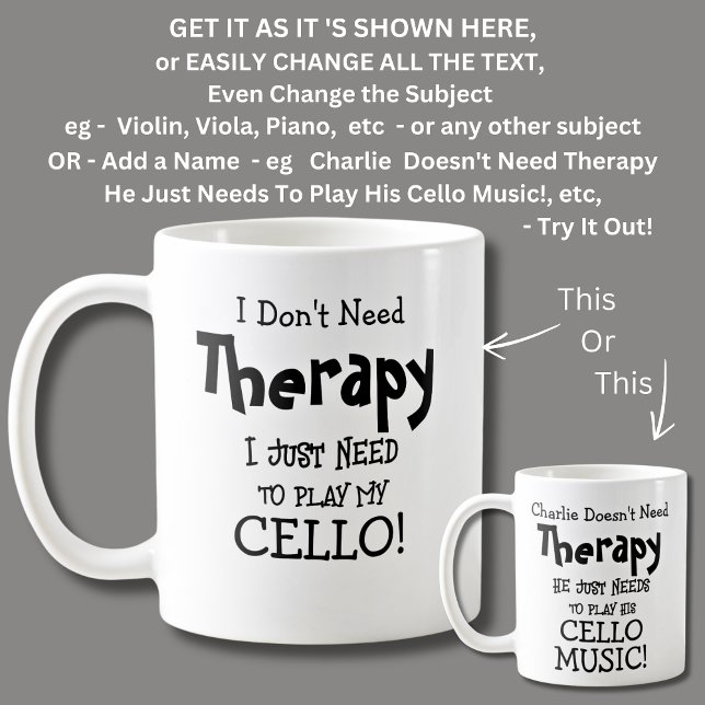Mug Je n'ai pas besoin de thérapie juste jouer ma CELL (Créateur téléchargé)