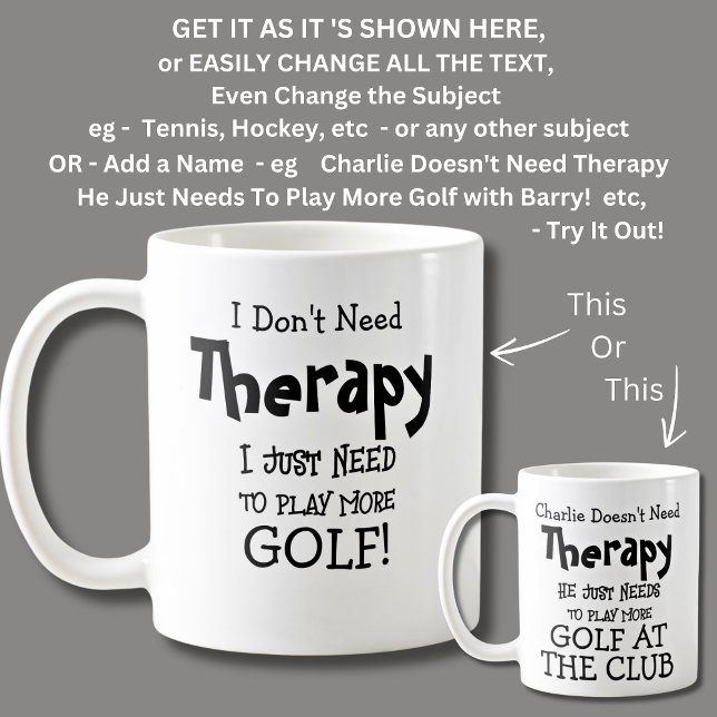 Mug Je n'ai pas besoin de thérapie juste jouer plus de (Créateur téléchargé)