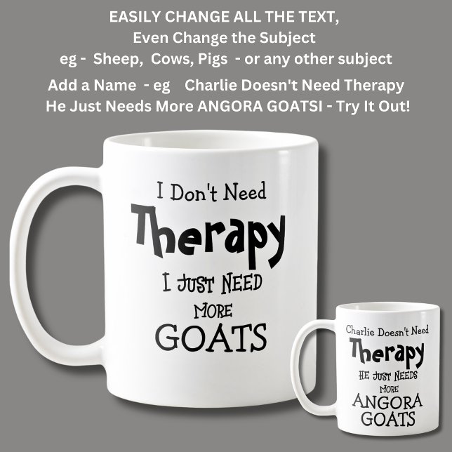 Mug Je n'ai pas besoin de thérapie juste plus de CHÈQU (Créateur téléchargé)