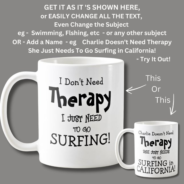Mug Je n'ai pas besoin de thérapie juste pour aller su (Créateur téléchargé)