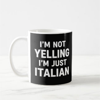 Mug Je ne crie pas, je suis juste italien Drôle Sarcas