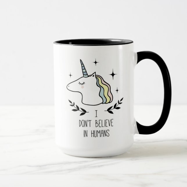 Mug Je ne crois pas chez l'homme (Droite)